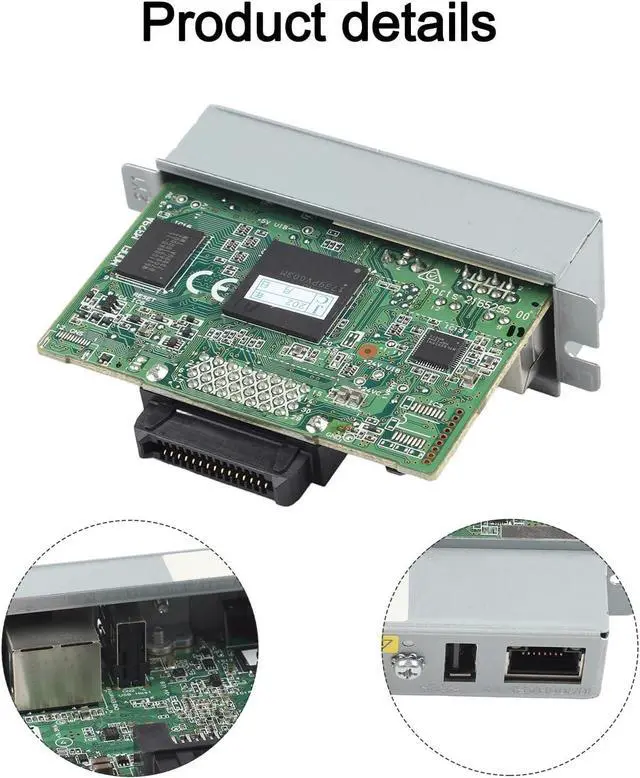 Alt view image 7 of 7 - Ethernet Interface Module UB-E04 Print Server 10Base-T 100Base-TX Compatible with C32C881008 TM-T88VI TM-T88V TM-T70II TM-U220 TM-H6000 Retail POS Printers