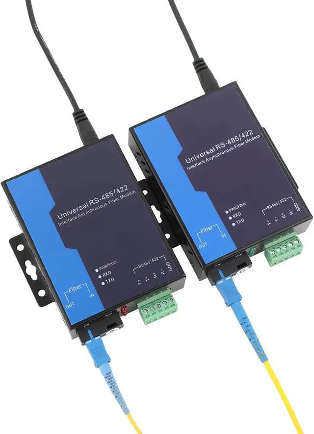 Alt view image 5 of 7 - RS485 Serial to Ethernet Converter Data Optical Transceiver SC Single-Mode Fiber Media Converter Adapter, A Pair