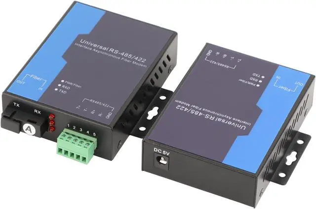 Alt view image 4 of 7 - RS485 Serial to Ethernet Converter Data Optical Transceiver SC Single-Mode Fiber Media Converter Adapter, A Pair