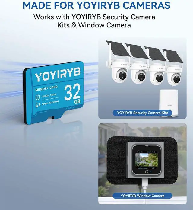 Alt view image 7 of 7 - 5MP Window Camera + 32GB Memory Card, 2" Screen, Motion-Wake Display, 24/7 Recording, No-Drill Setup, Color Night Vision, 2.4/5GHz WiFi