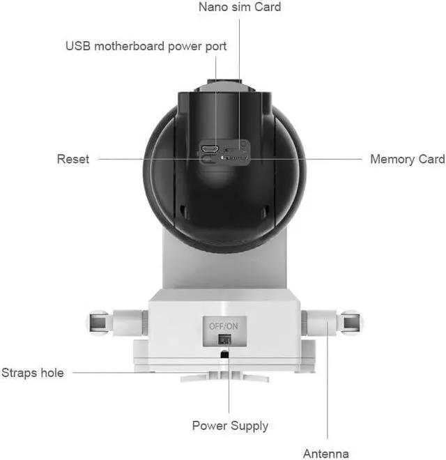 Alt view image 5 of 6 - 4G Cellular Solar Powered PTZ Surveillance Camera, Wire-Free Outdoor Monitoring Cam Full Color Night Vision Support, IP66 Weatherproof Camera for Residential Yard Farm Remote Trailer Monitoring