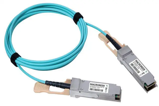Alt view image 2 of 7 - 100G QSFP28 to QSFP28 Active Optical Cable(AOC Cable),MMF AOC 1 Meter (3.3ft),Compatible with Cisco