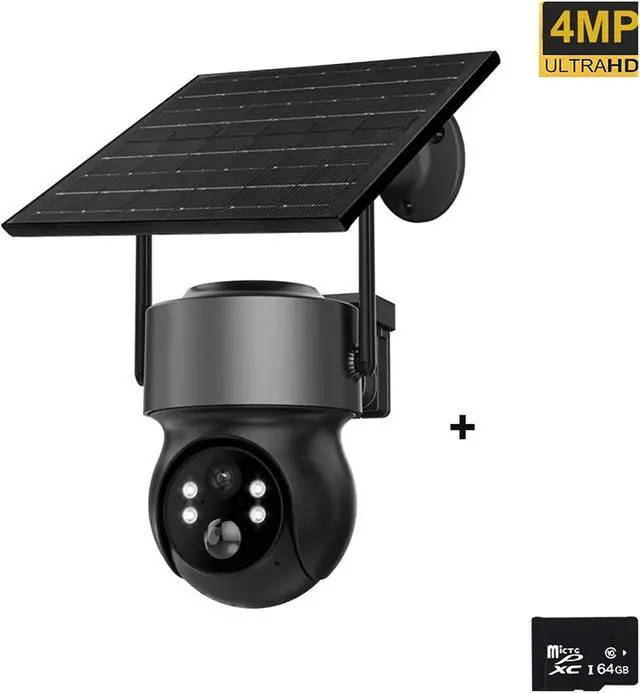 Alt view image 2 of 7 - 4MP Solar Powered PTZ Security Camera Outdoor WiFi Wireless IP Cam Built-in Battery Home Surveillance