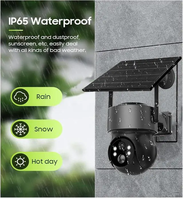 Alt view image 4 of 7 - 4MP Solar Powered Outdoor WiFi PTZ Security Camera