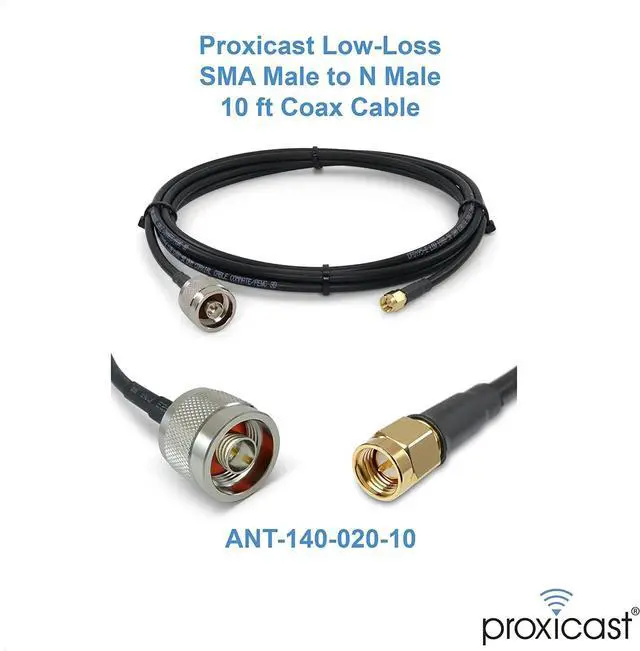 Alt view image 3 of 6 - Proxicast 10 dBi 4G/5G/WiFI Omni Antenna + 10 ft Pro-Grade Coax Cable + Free Tape Bundle (ANT-126-002-BDL-10)