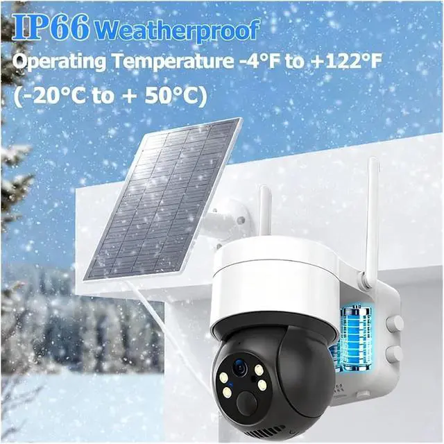 Alt view image 5 of 6 - 5MP Solar PTZ Security Camera Outdoor WiFi Wireless IP Cam Built-in Battery Long Standby Surveillance Selling Points