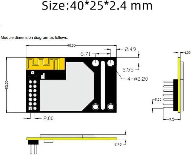 Alt view image 3 of 3 - Serial UART Programmable WiFi Module IoT Remote Control Monitoring Data Transmission Wireless Modules USR-WIFI232-A2 X 2 PCS