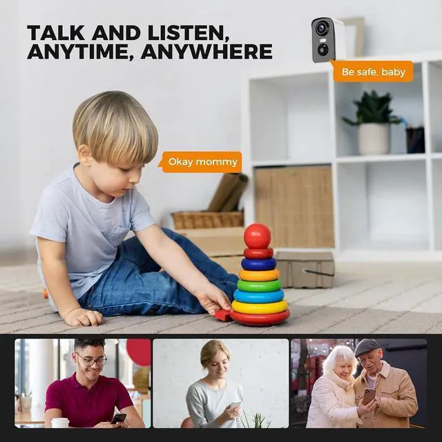 Alt view image 6 of 7 - 2K Security Cameras Wireless Outdoor - 5200mAh Battery Powered, AI Motion Detection, Color Night Vision & Two-Way Audio, IP65 Waterproof, 30-Day Free Cloud Trial, Works with iOS/Android