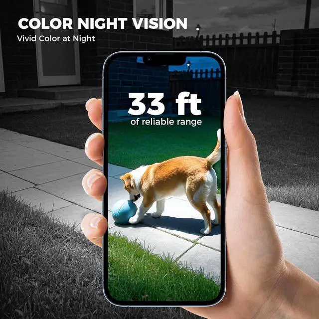 Alt view image 3 of 7 - 2K Security Cameras Wireless Outdoor - 5200mAh Battery Powered, AI Motion Detection, Color Night Vision & Two-Way Audio, IP65 Waterproof, 30-Day Free Cloud Trial, Works with iOS/Android