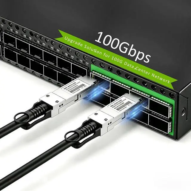 Alt view image 6 of 6 - 100GBASE-CR4 5-Meter (16.4ft) QSFP28 to QSFP28 Passive Direct Attach Copper Cable (DAC) 26AWG for Cisco QSFP-100G-CU5M Ubiquiti Supermicro and More