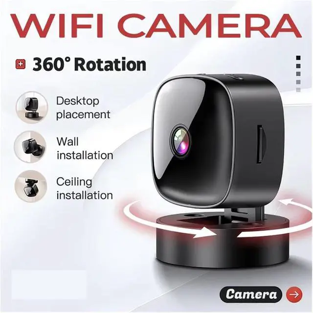 Alt view image 2 of 7 - USB Powered Mini WiFi Security Camera, HD Night Vision Motion Detection Wireless Wall Mount Home Anti-Theft Cam(S1 Only Camera)