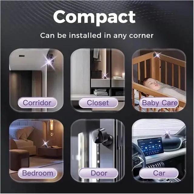 Alt view image 7 of 7 - USB Powered Mini WiFi Security Camera, HD Night Vision Motion Detection Wireless Wall Mount Home Anti-Theft Cam(S1 Only Camera)