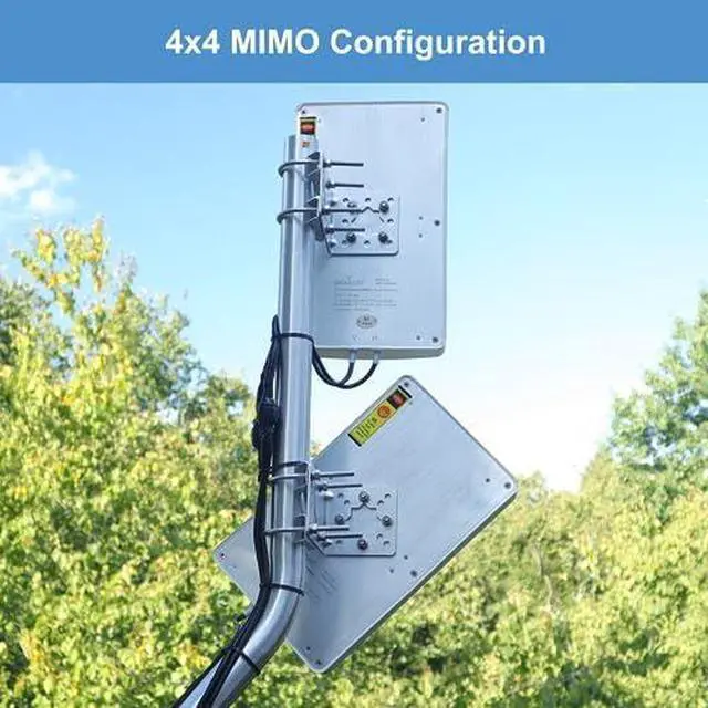 Alt view image 2 of 7 - Proxicast 4x4 MIMO Cross-Polarized Antenna Bundle: 25 ft Cables + U.FL Adapters + Stainless Mount + Free Silicone Tape (ANT-129-001-4x4-25)