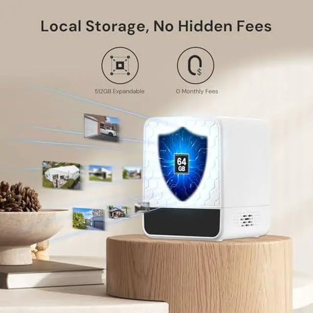 Alt view image 6 of 6 - yeewise WiFi6 Solar Security Cameras Wireless Outdoor, 2K QHD Home Security System, 4-Cam Kit, 2.4&5GHz WiFi, Color Night Vision, Local Storage, IP66 Weatherproof, Works with Alexa, No Monthly Fees