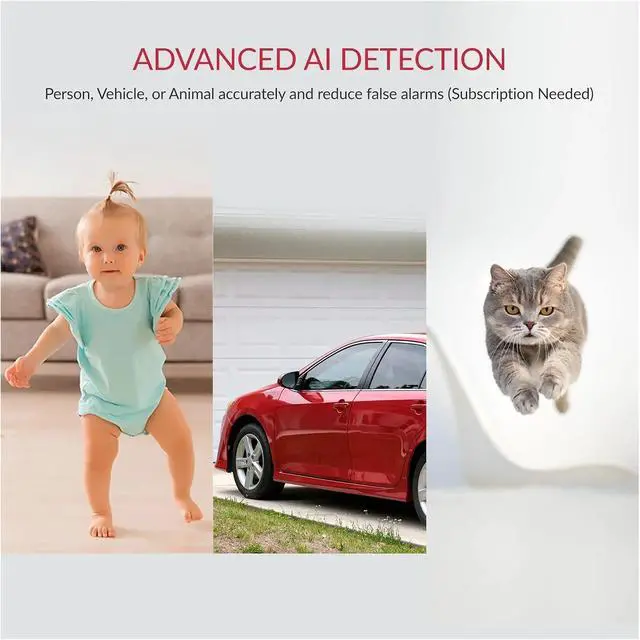 Alt view image 6 of 6 - 4pc 2K Home Pro Camera 3MP Wi-Fi IP Security Surveillance Smart System with Night Vision Baby Monitor