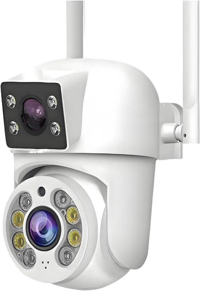 Alt view image 2 of 7 - 8MP WiFi IP Camera PTZ Dual Lens Dual Screen Manual Detection Full Color Night Vision Outdoor Security Surveillance Camera