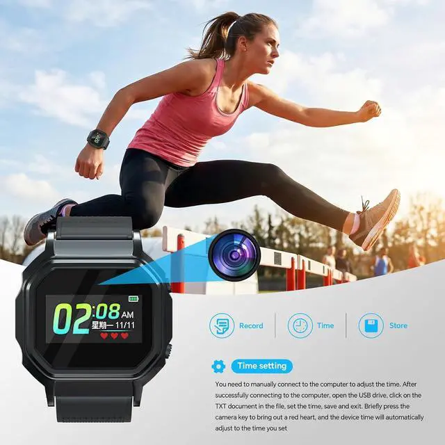 Alt view image 6 of 7 - 1080P Mini Wrist Camera Watch! Portable & Wearable. 64GB Storage. Ideal for Indoor/Outdoor Home & Office Security Surveillance.