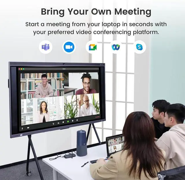 Alt view image 4 of 7 - NearHub Air All in One Hub Multiport Adapter with HDMI,3 USB Type-C,1 Network Port, Simultaneously Connect Microphone, Camera, Smart whiteboard or TV for BYOM Hybrid Meeting