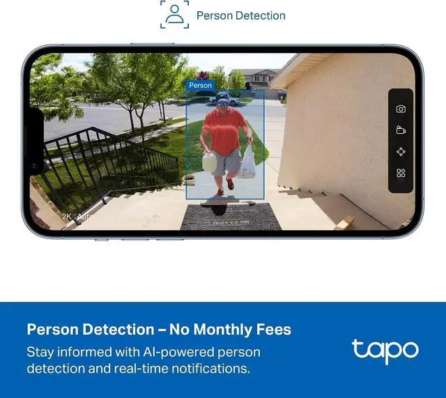 Alt view image 5 of 7 - Tapo 1080p Outdoor Wireless Security Camera Up to 180-Day Battery, Person Detection, Color Night Vision, Subscription-Free Local Storage or Cloud, Works with Alexa & Google Assistant, C400(3-Pack)