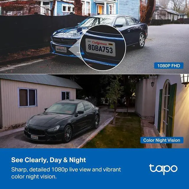 Alt view image 6 of 7 - Tapo 1080p Outdoor Wireless Security Camera Up to 180-Day Battery, Person Detection, Color Night Vision, Subscription-Free Local Storage or Cloud, Works with Alexa & Google Assistant, C400(3-Pack)