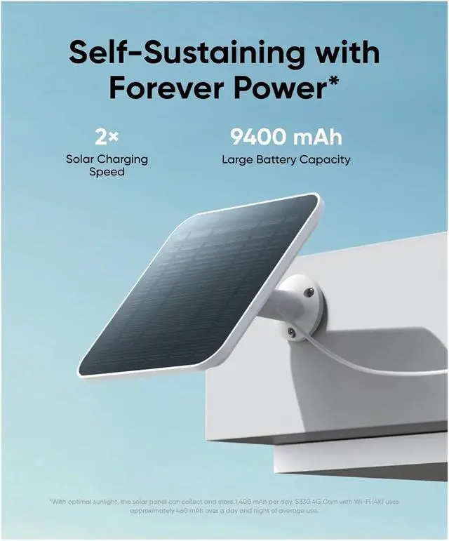 Alt view image 3 of 7 - Security 4G LTE Cam S330 4K Cellular Solar Security Cameras Wireless Outdoor Pan & Tilt 4G Wi-Fi Duo-Mode Surveillance