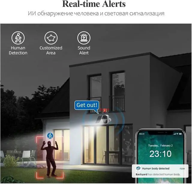 Alt view image 4 of 6 - 3MP Solar Battery IP Camera Outdoor Security WiFi PIR Camera Two Way Human Detection Support