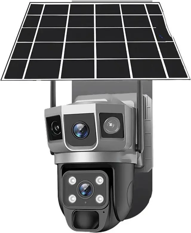 Main image of 4G Solar IP Camera WiFi CCTV 12MP Dual Lens Triple Screen PTZ Auto Tracking 6K Curious Security Surveillance V380 Pro Camera