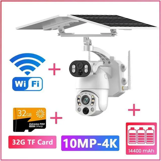 Alt view image 2 of 3 - 4g SIM HD Security Solar Camera 50X Optical Zoom Wireless Outdoor Two-Way Intercom WiFi Surveillance Camera Dual Lens