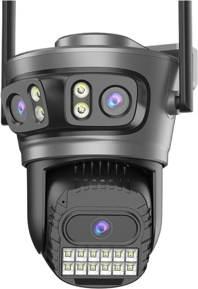Main image of 6K 15MP Three Lens Three Screens PTZ WiFi IP Camera AI Human Detection 2.4Ghz & 5Ghz WiFi Smart Outdoor Surveillance Camera