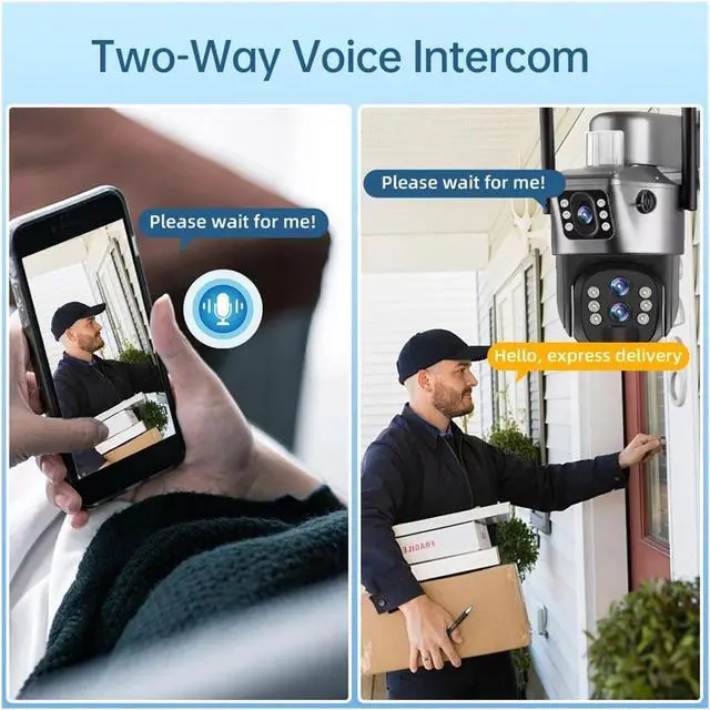 Alt view image 5 of 7 - 10x Zoom Solar Cameras WiFi Outdoor Surveillance 6K 12MP CCTV IP Camara 360 PTZ External Security Cam V380