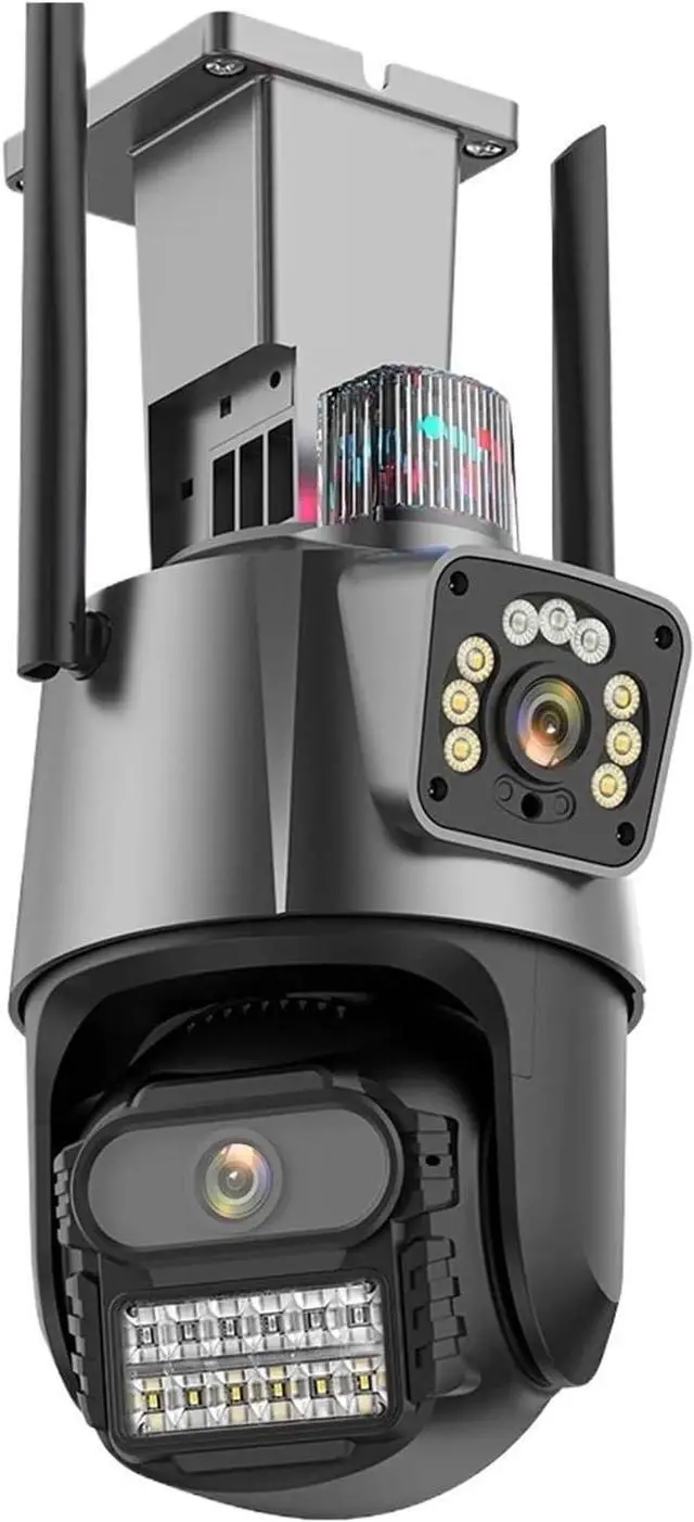 Main image of Outdoor WiFi PTZ Camera 4K 8MP HD Dual-Lens Dual Screen Camera AI Auto Tracking 4MP Video Surveillance Police Light Alarm