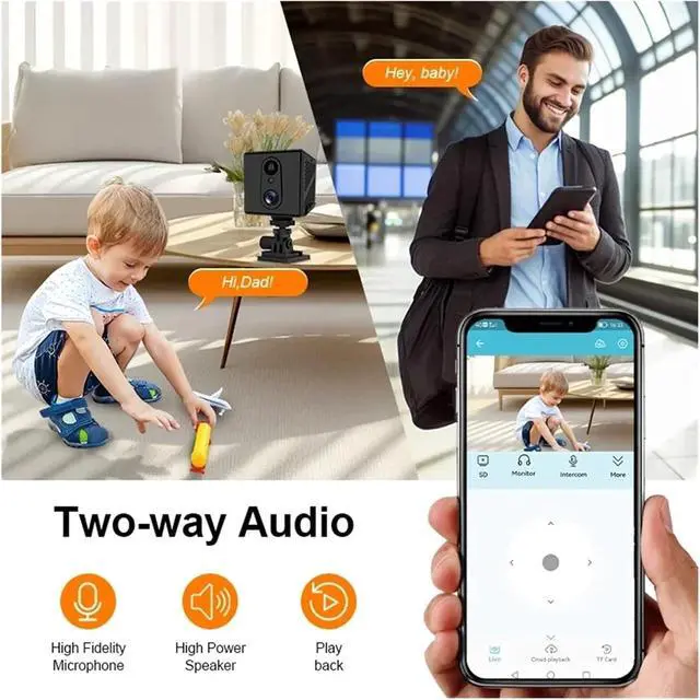 Alt view image 4 of 7 - 5MP 4G SIM Card Mini Camera 3000mAh WiFi Low Comsunption Night Vision Motion Detection Camera Security Surveillance Cam