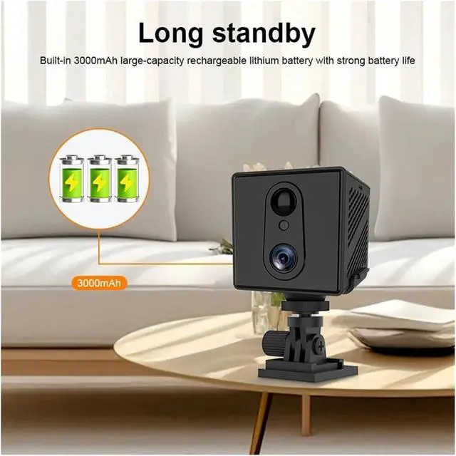 Alt view image 7 of 7 - 5MP 4G SIM Card Mini Camera 3000mAh WiFi Low Comsunption Night Vision Motion Detection Camera Security Surveillance Cam
