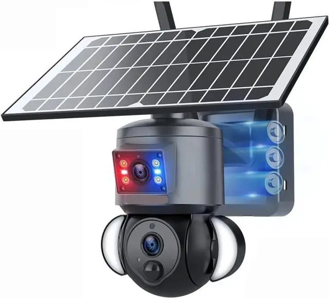 Main image of 4K 8MP Solar Camera 4G SIM/WiFi Security Outdoor Dual Lens Recording Humanoid Tracking Color Night Vision PTZ Cam