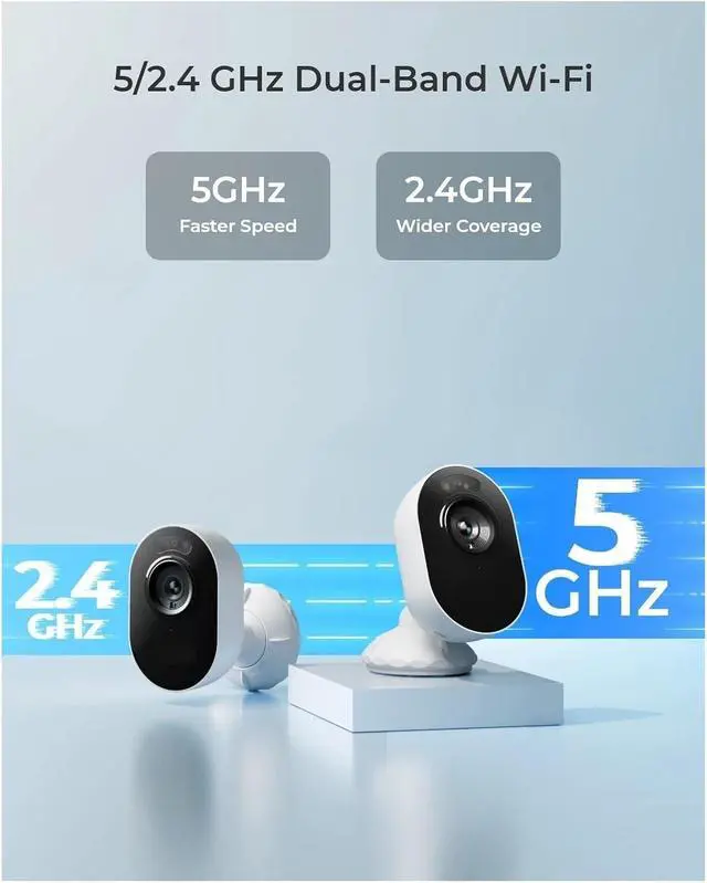 Alt view image 4 of 6 - 4MP Cube WiFi Outdoor Camera with Spotlight 2.4/5GHz Dual-Band WiFi Motion Detection 2-Way Audio Surveillance Cameras