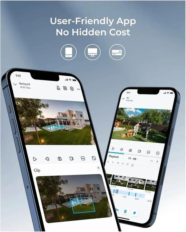 Alt view image 5 of 6 - 4MP Cube WiFi Outdoor Camera with Spotlight 2.4/5GHz Dual-Band WiFi Motion Detection 2-Way Audio Surveillance Cameras
