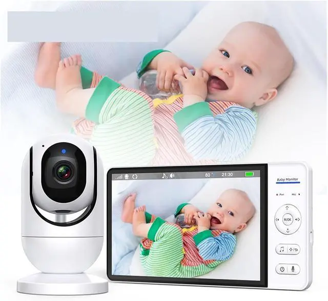 Alt view image 2 of 7 - 7 Inch 1080P HD Video Baby Monitor Large Screen 4X Zoom TF Card Feeding Timer Two-Way Audio Security Camera