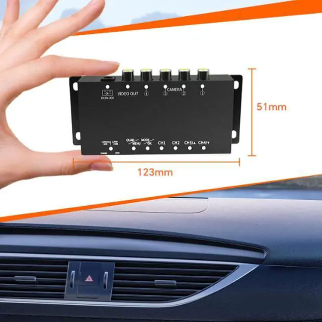 Alt view image 5 of 7 - 4 Channel Video Splitter Quad Processor Multiplexer for CCTV Security Camera with 4 Inputs 1080P AHD CVBS N P Dual System Low Power Consumption