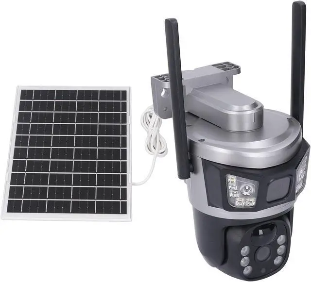 Alt view image 6 of 7 - 4MP Solar Powered Outdoor Security Camera with 7.5W Panel, 360° PTZ View, 4G Connectivity, Full - Color Night Vision, Motion Tracking & 2 - Way Talk for Home and Business Surveilla