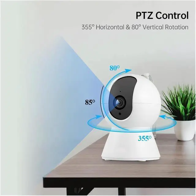 Alt view image 3 of 6 - 4K 5/8MP Tuya Smart Mini WiFi IP Camera with Bracket Indoor Home Security AI Human Detect Surveillance Camera