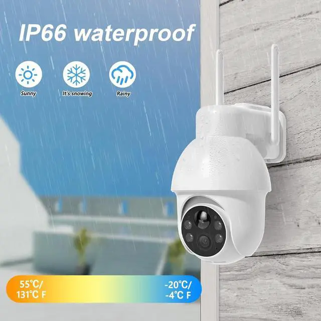 Alt view image 4 of 6 - 5MP Home Security Solar Camera WiFi Surveillance Camera Color Night Vision Human Detection Outdoor Wireless Two Way Audio