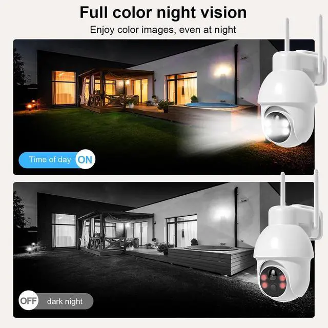 Alt view image 6 of 6 - 5MP Home Security Solar Camera WiFi Surveillance Camera Color Night Vision Human Detection Outdoor Wireless Two Way Audio