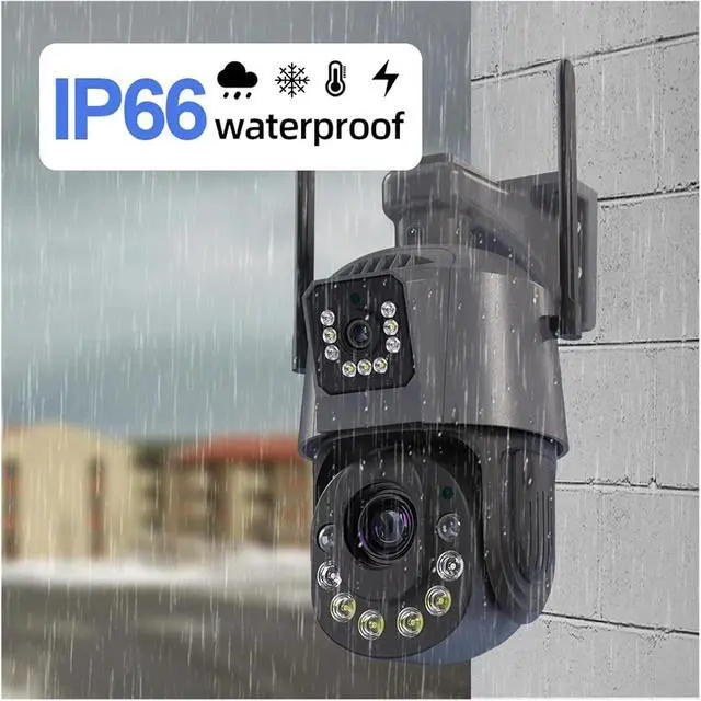 Alt view image 6 of 6 - Generic 50X Optical Zoom 6MP Dual Lens WiFi IP Outdoor Security Camera