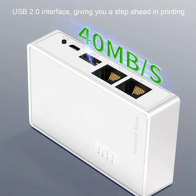 Alt view image 4 of 7 - Bewinner Wireless Print Server for USB Printer, WiFi Printer Sharer Receiver with USB Port, Stable Network Print Server Support for OS X, Compatible with, Multi
