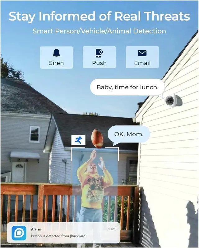 Alt view image 4 of 5 - 8MP 16MP PoE IP Camera IK10 Vandal-Proof Security Camera Dual-Lens 180° Panoramic Surveillance Cameras with Spotlight