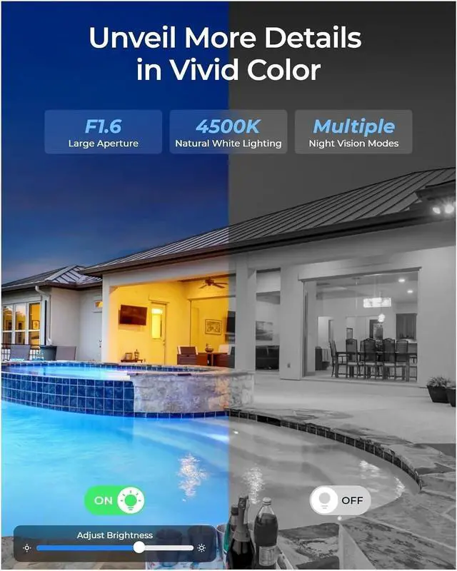 Alt view image 3 of 5 - 8MP 16MP PoE IP Camera IK10 Vandal-Proof Security Camera Dual-Lens 180° Panoramic Surveillance Cameras with Spotlight