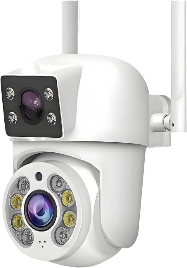 Alt view image 2 of 7 - 8MP WiFi IP Camera PTZ Dual Lens Dual Screen Manual Detection Full Color Night Vision Outdoor Security Surveillance Camera