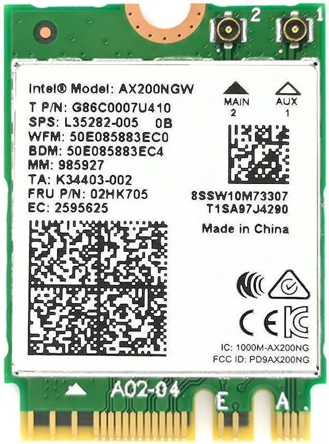 Alt view image 2 of 7 - Intel AX200 Kit for Desktop and Intel AX200 M.2 Card for Laptop