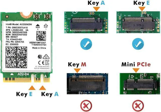 Alt view image 4 of 7 - Intel AX200 Kit for Desktop and Intel AX200 M.2 Card for Laptop