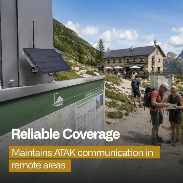 Alt view image 6 of 7 - Relay Lite nRF52 Solar LoRa Mesh Repeater, Meshtastic ATAK Version, Magnetic Mount Kit, Mesh Network Extender, 7W Solar Panel, IP65 Enclosure, 915 MHz Antenna, Low Power Mode, 22 dBm